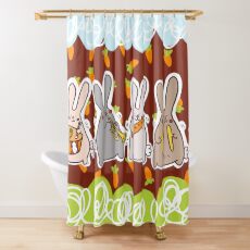 The Carrot Orchestra Shower Curtain