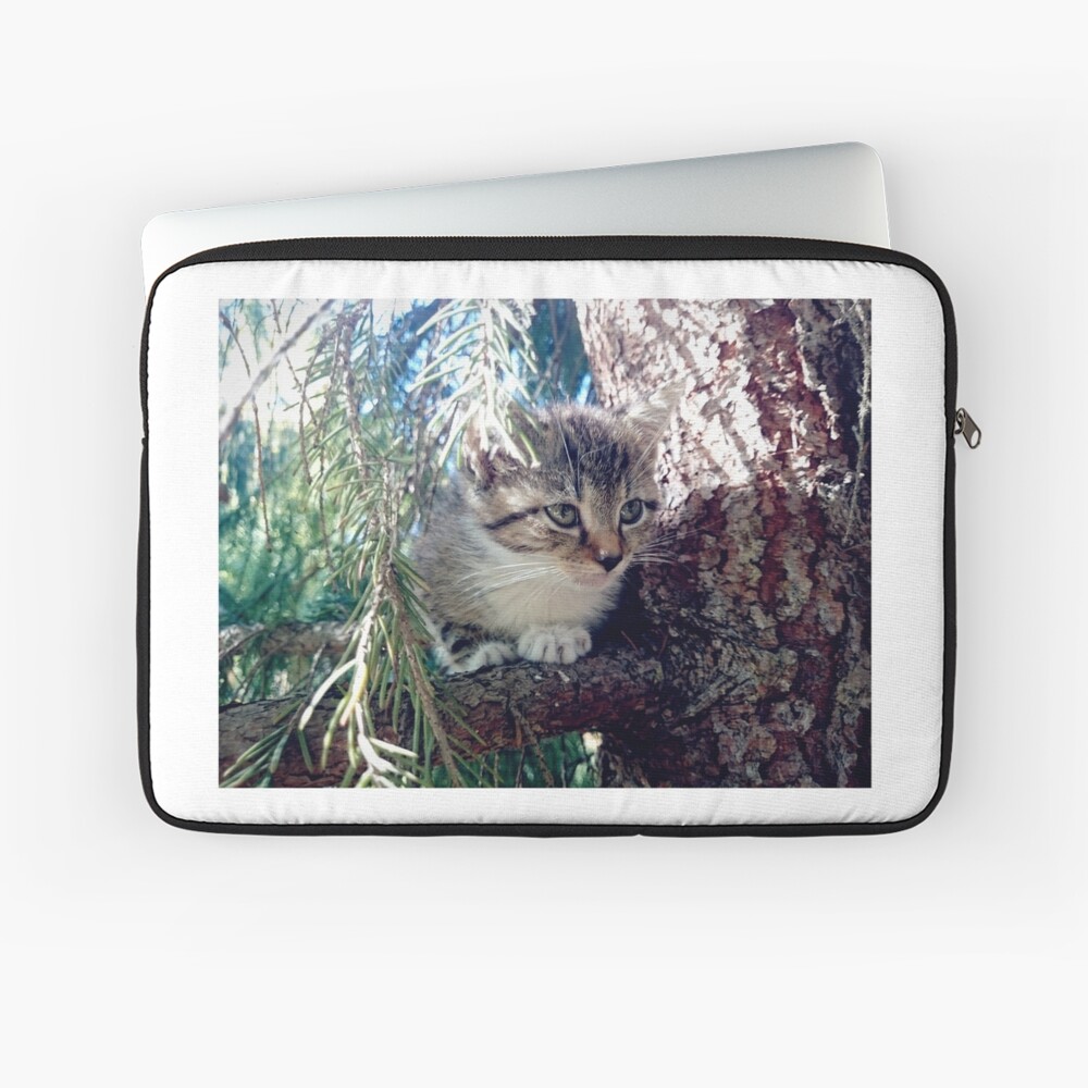 Tiger auf Baum Laptoptasche