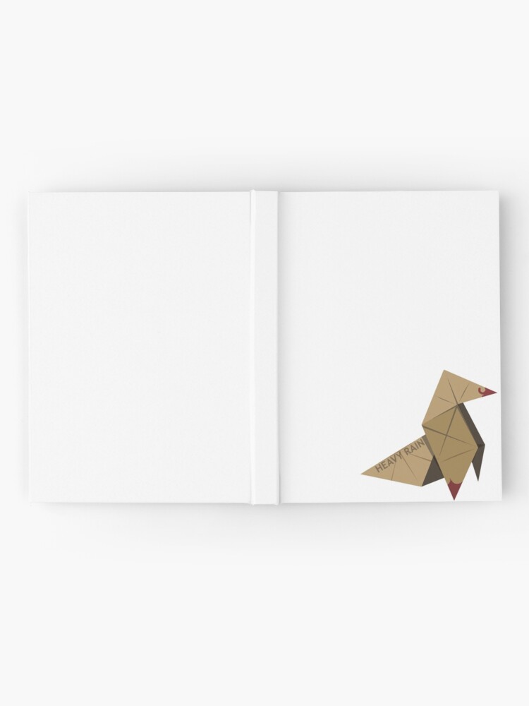 Heavy Rain Origami Bird Hardcover Journal