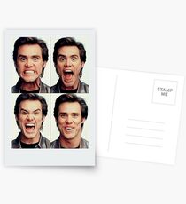 Jim Carrey faces in color Postcards