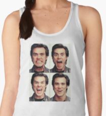 Jim Carrey faces in color Women's Tank Top