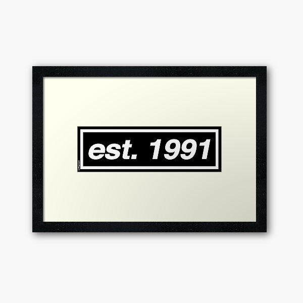 Est. 1991 - OASIS Band Tribute Framed Art Print