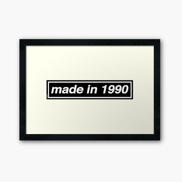 Made in 1990 - OASIS Band Tribute Framed Art Print
