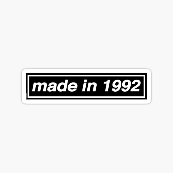 Made in 1992 - OASIS Band Tribute Sticker