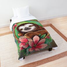 Neo Traditional Sloth Comforter