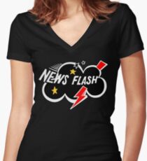News Flash! Women's Fitted V-Neck T-Shirt