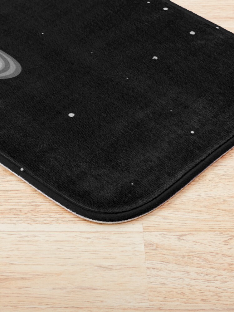 Alternate view of Black and White Saturn Bath Mat
