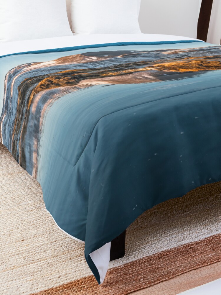 Alternate view of Winter landscape in Iceland II Comforter