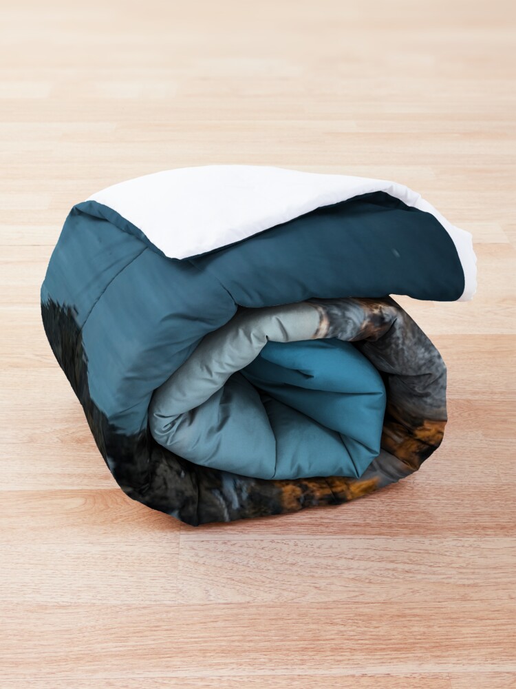 Alternate view of Winter landscape in Iceland II Comforter