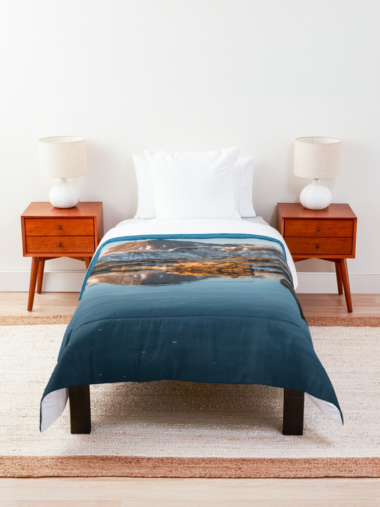 Alternate view of Winter landscape in Iceland II Comforter