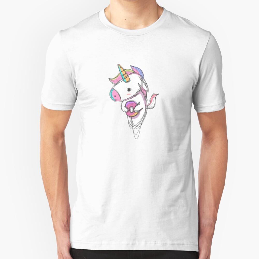 Unicorn Donuts Slim Fit T-Shirt