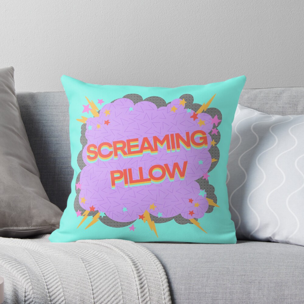 Screaming Pillow Throw Pillow