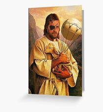 Venom Jesus Snake - parody Greeting Card