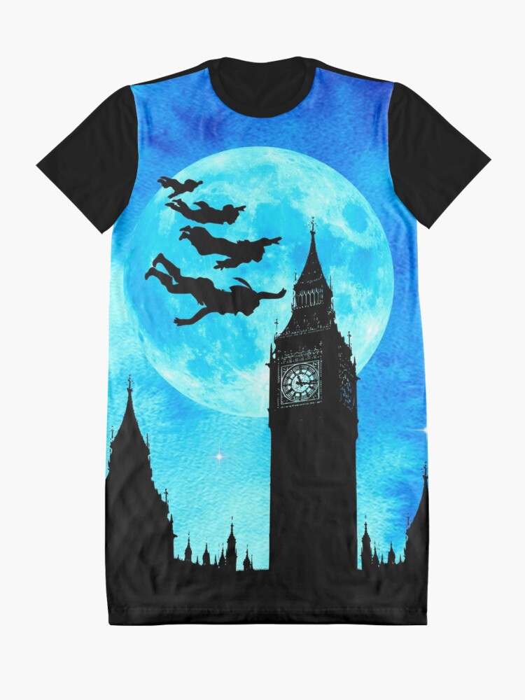 Alternate view of Magical Watercolor Night - Peter Pan Graphic T-Shirt Dress