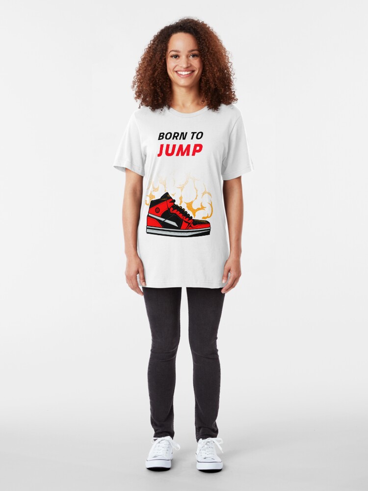 Alternate view of Born to Jump, basketball tee Slim Fit T-Shirt