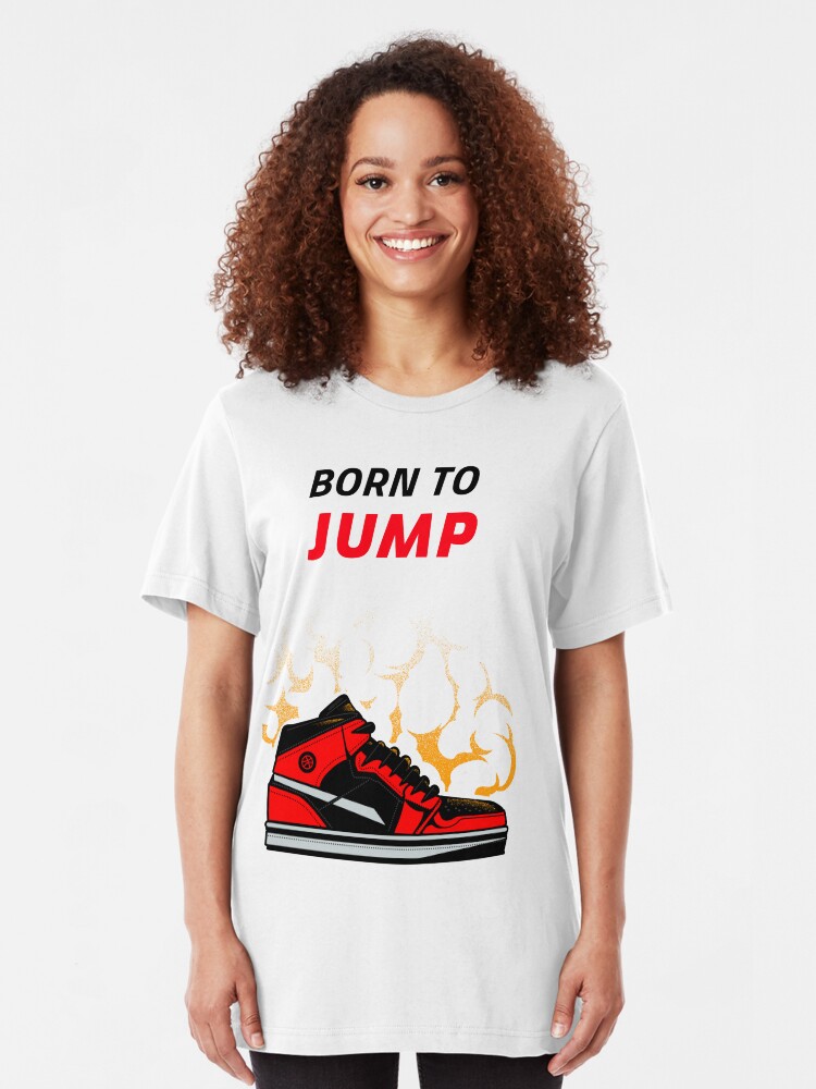 Alternate view of Born to Jump, basketball tee Slim Fit T-Shirt