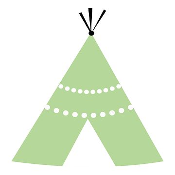 Artwork thumbnail, Hand drawn digital tribal teepee. by vectormarketnet