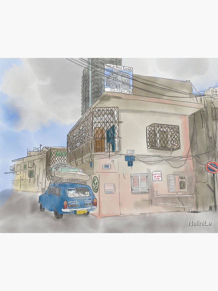 Neve Tzedek street with old car (Tel Aviv) by NaliniLe