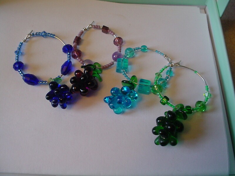 "Grape Cluster Wine glass charms" by SimpleCharms | Redbubble