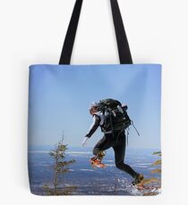 Snowshoeing in Monts Valins, Quebec Tote Bag
