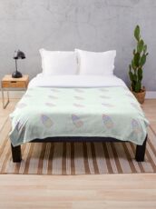 Bring me my bottle kawaii pastel print Throw Blanket