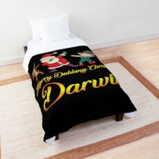 Darwin Name - Dabbing Santa Claus Elf Reindeer Snowman - Merry Dabbing Christmas Darwin Comforter