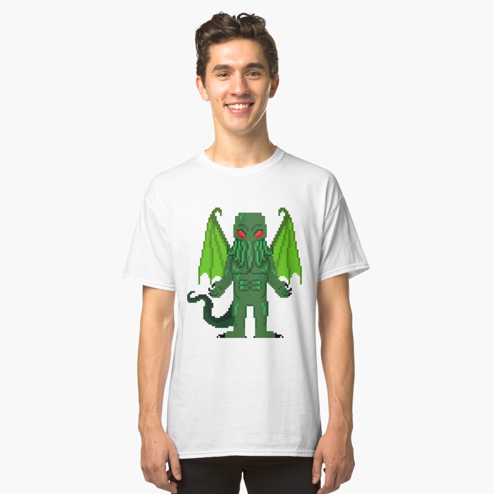 8-Bit Cthulhu Classic T-Shirt