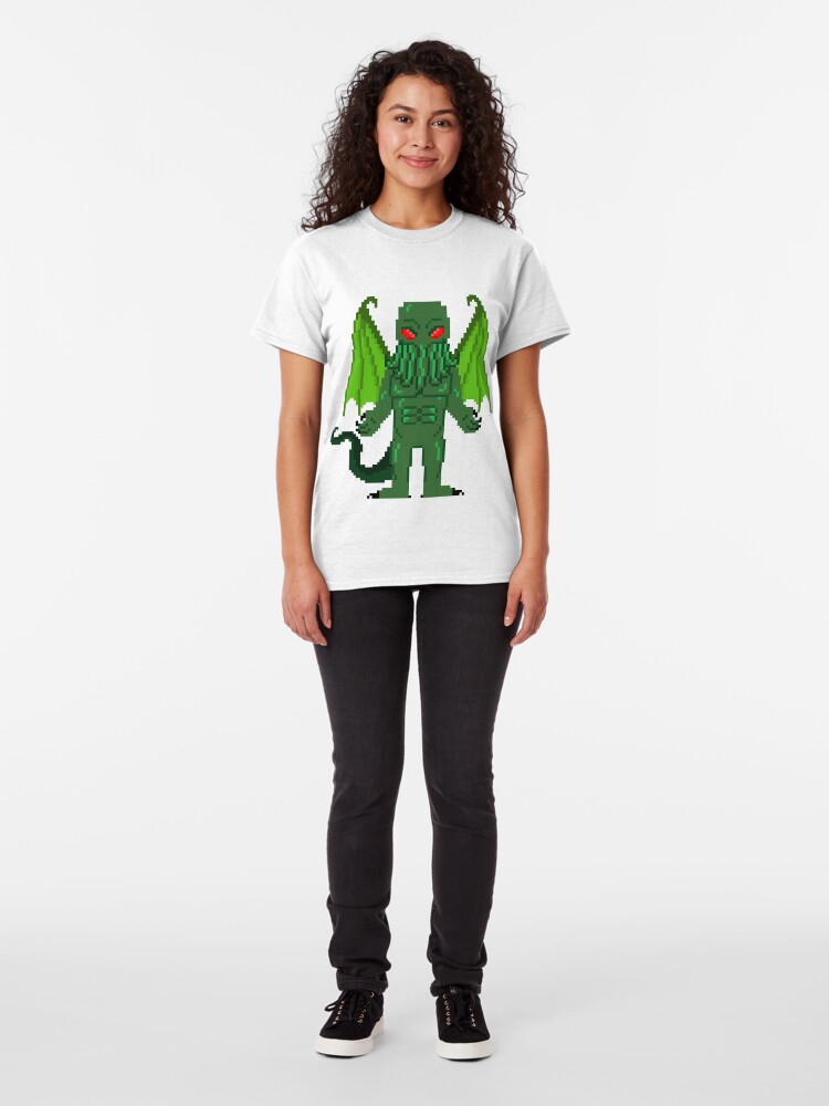 Alternate view of 8-Bit Cthulhu Classic T-Shirt