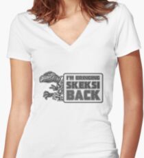 Bringing Skeksi Back Women's Fitted V-Neck T-Shirt