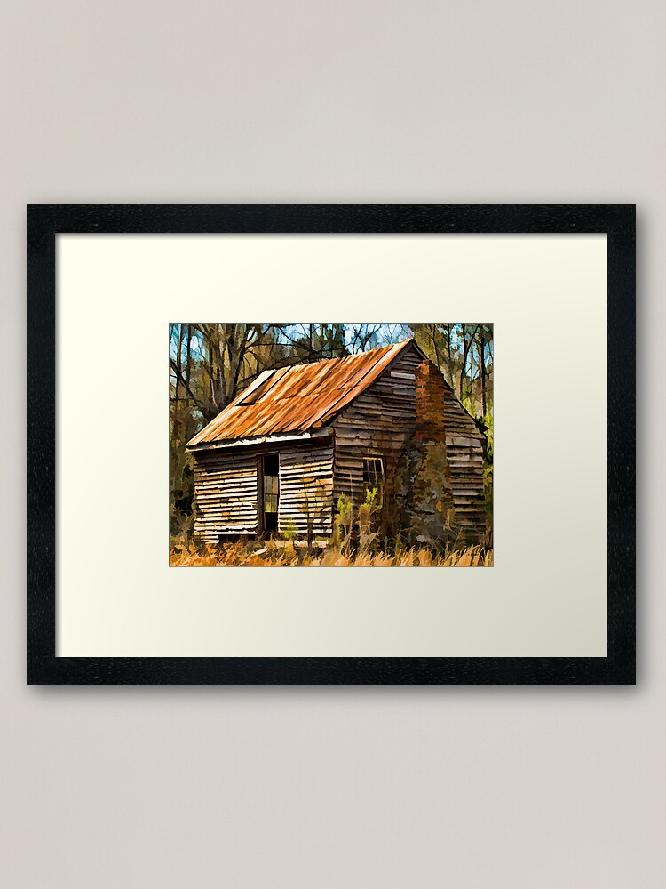 Old Cabin In The Woods Framed Art Print By Kidcounselor Redbubble