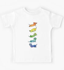 Watercolor Dachshunds Kids Tee