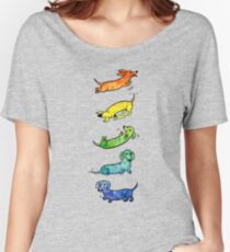 Watercolor Dachshunds Women's Relaxed Fit T-Shirt