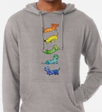 Aquarell Dackel Leichter Hoodie