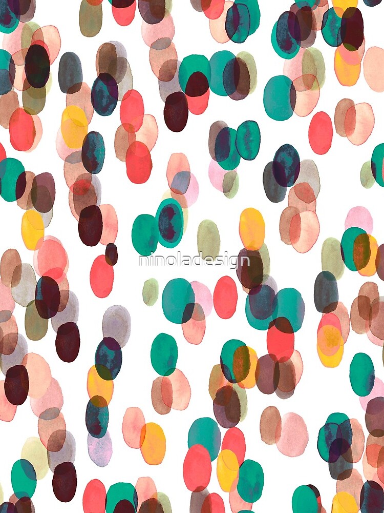 Tropical rain dots - Orange green yellow by ninoladesign