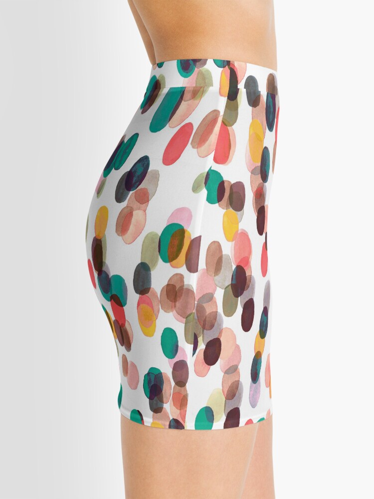 Alternate view of Tropical rain dots - Orange green yellow Mini Skirt