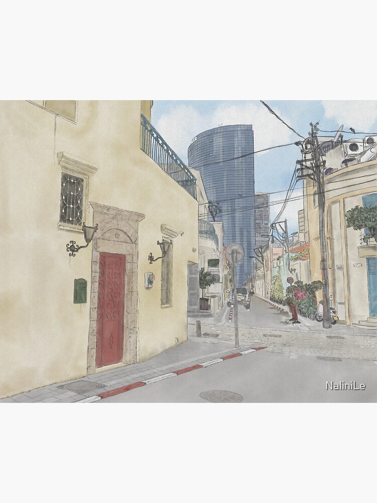 Neve Tzedek neighbourhood in Tel Aviv - Illustration by NaliniLe