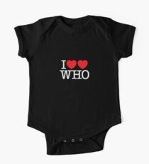 I ♥♥ WHO (dark) One Piece - Short Sleeve