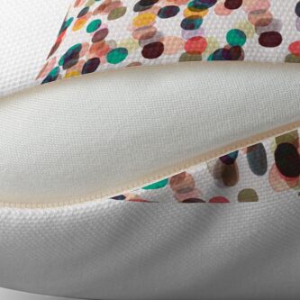 Alternate view of Tropical rain dots - Orange green yellow Floor Pillow