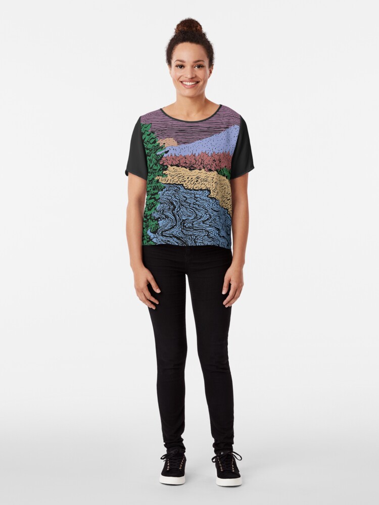 Alternate view of Upper Truckee River Chiffon Top