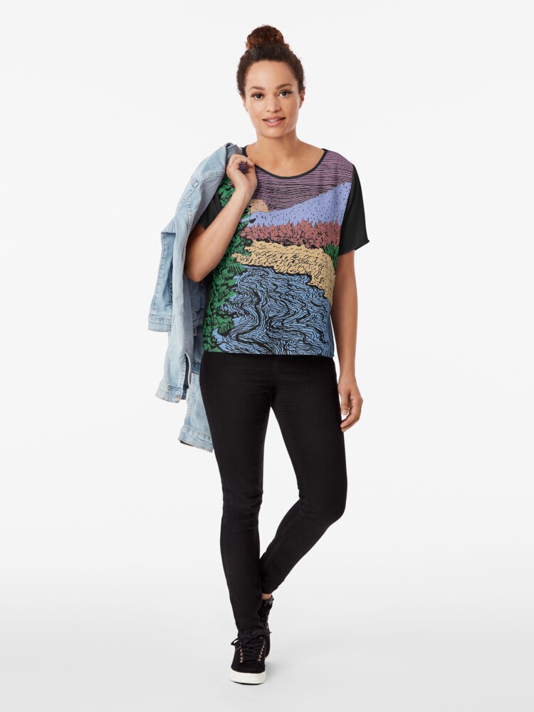 Alternate view of Upper Truckee River Chiffon Top