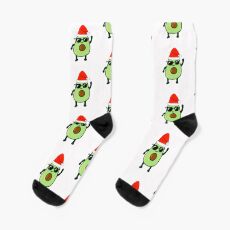 Avocado dances Christmas funny gift idea Socks