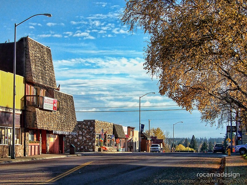 "Downtown Columbia Falls (Montana, USA)" by rocamiadesign Redbubble