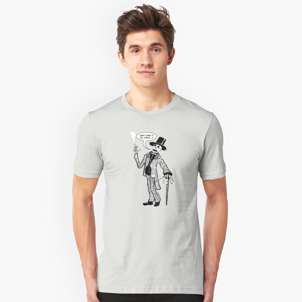 Contemplative Skeleton: Tuxedo Slim Fit T-Shirt