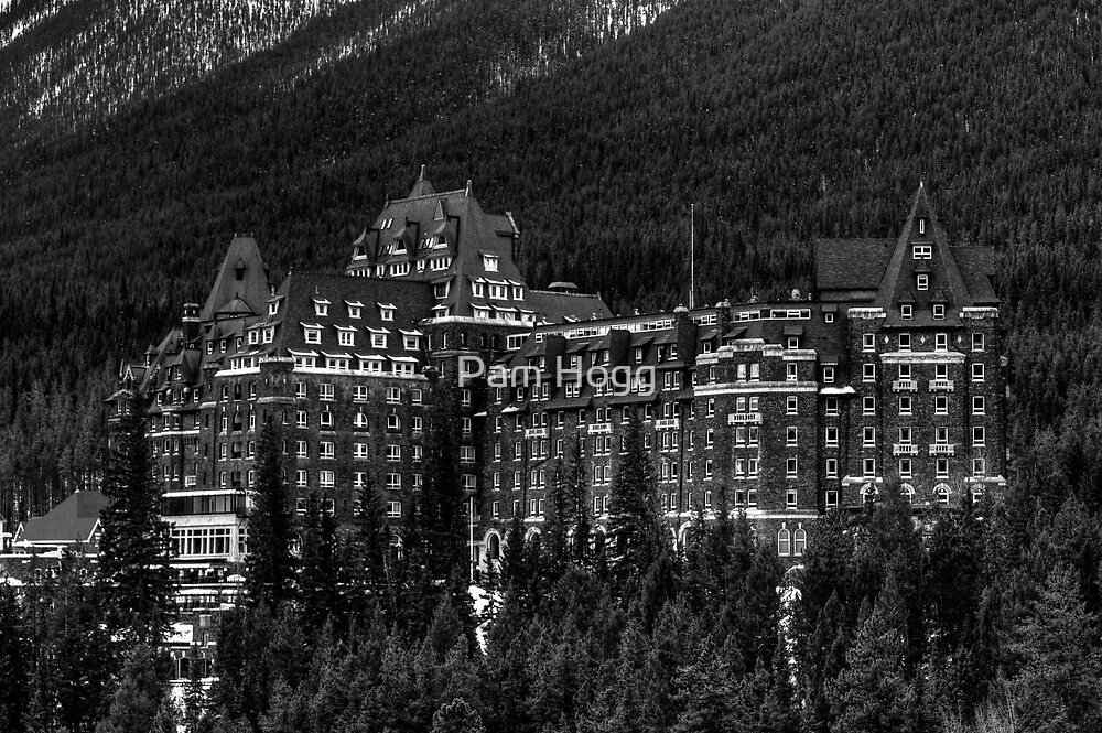"Banff Springs Hotel" by Pam Hogg | Redbubble