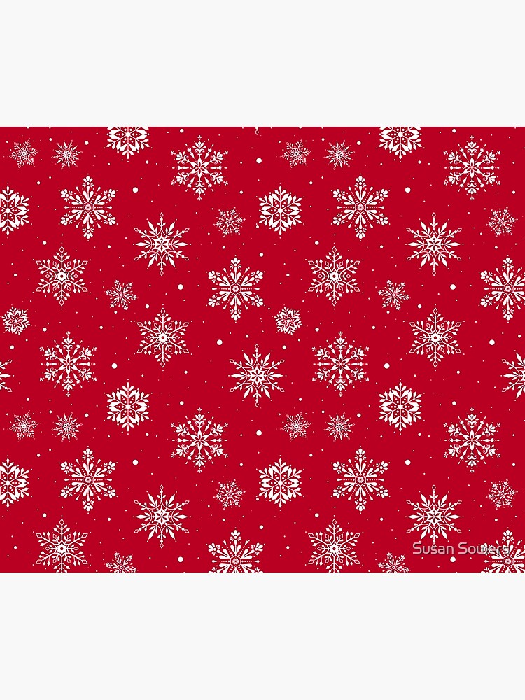 Christmas Folk Snowflakes V2 Red by SSSowers