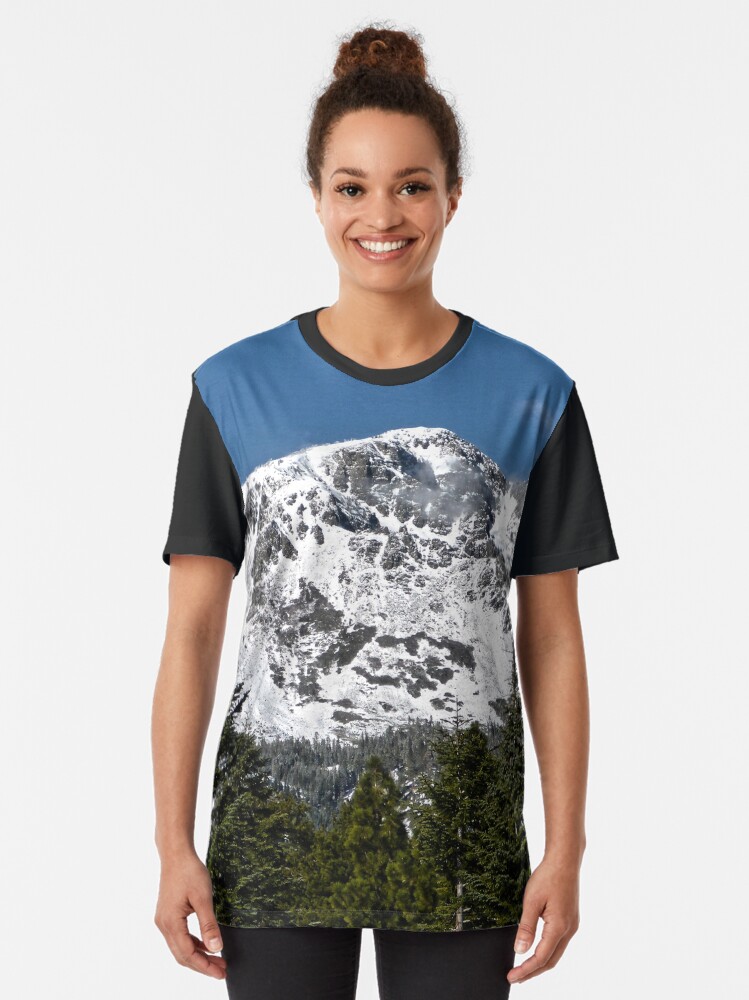 Alternate view of Snow Covered Mount Tallac Graphic T-Shirt