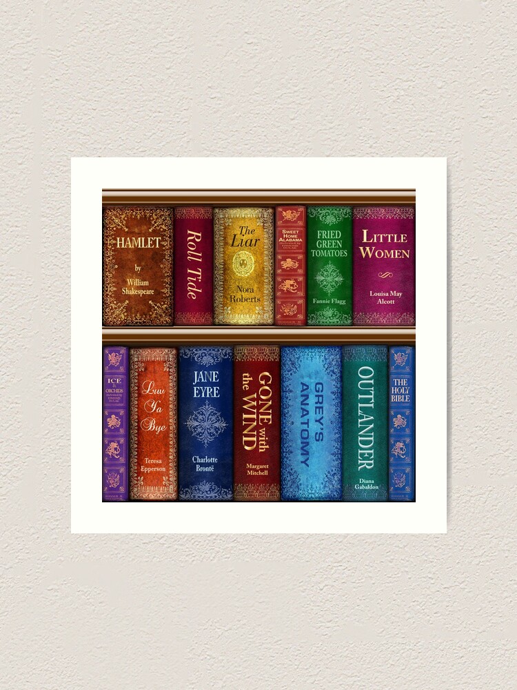 Alternate view of Teresa's Bookshelf Art Print