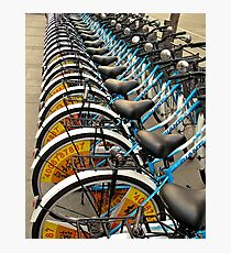 Bicycle Stacks-downtown Beijing Photographic Print