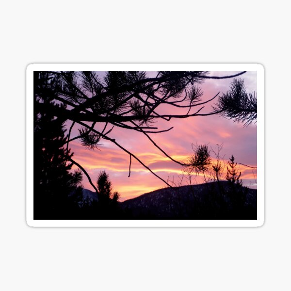 Sunrise Emerging Over the Sierra Nevada Mountains Sticker