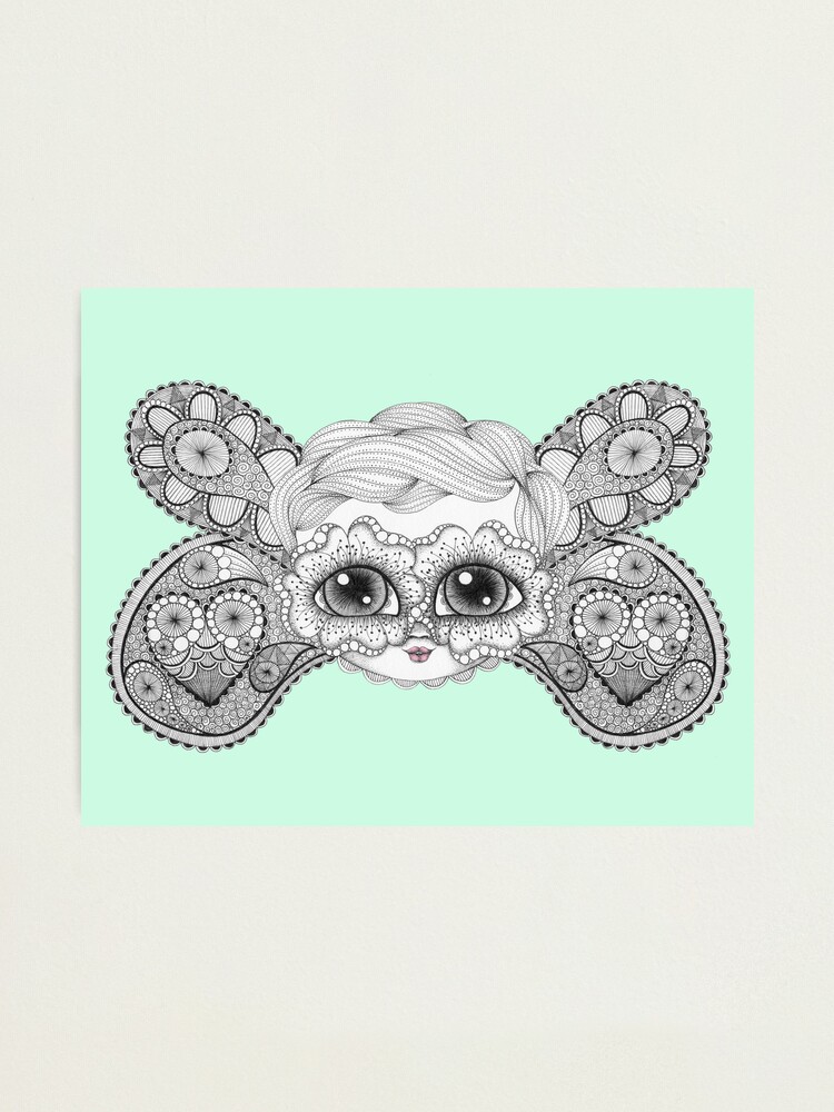 Alternate view of Butterfly Face Photographic Print